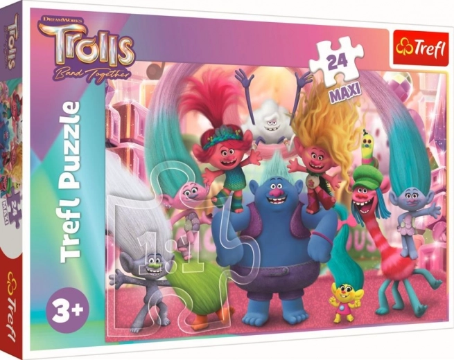 Puzzle maxi 24 dijelova – u svijetu TROLLOVA