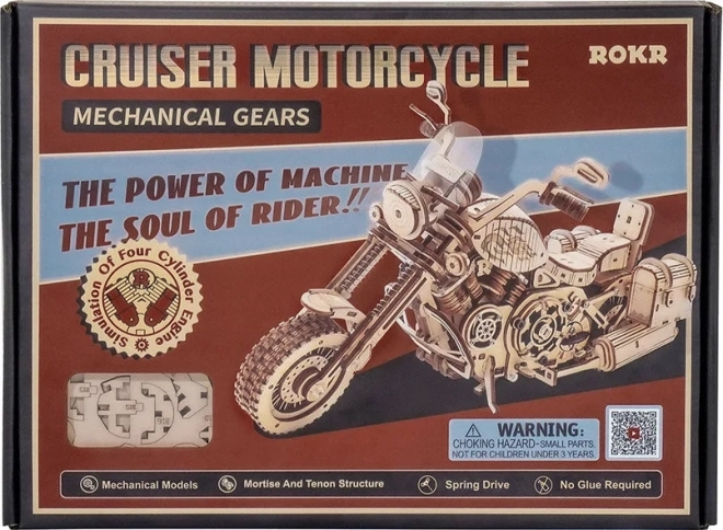 Motocikl Krstarica LK504 - 3D drvena slagalica