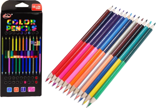 Set obostranih šarenih olovaka 12/24 kom.