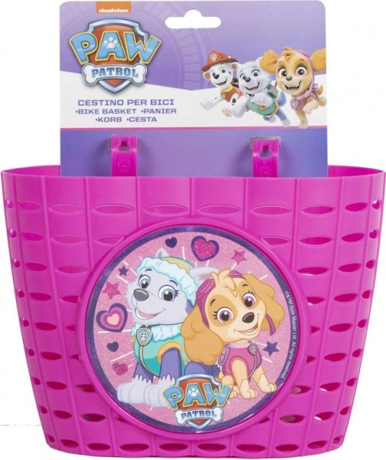 dječja košara za bicikl s motivom PAW PATROL – ružičasta