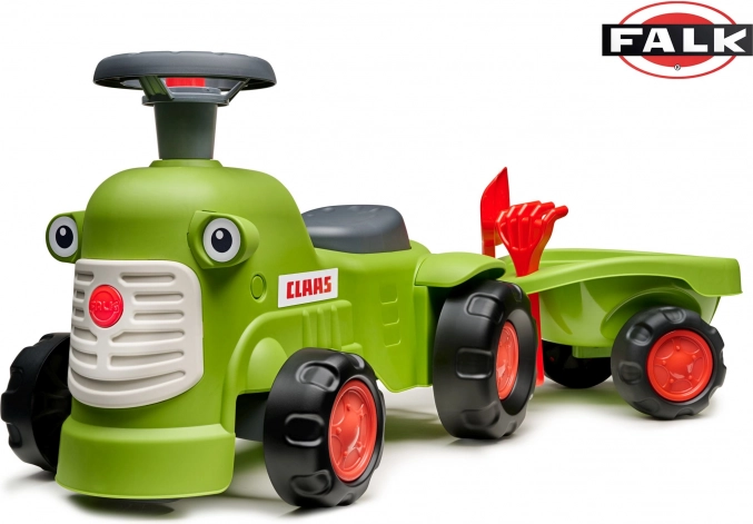 Guralica traktor CLAAS svjetlozelene boje s prikolicom
