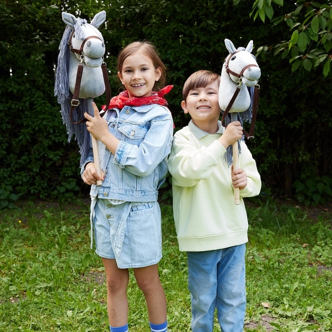 HOPPIHORSE konj na štapu hobi konj veličina A4 sivi