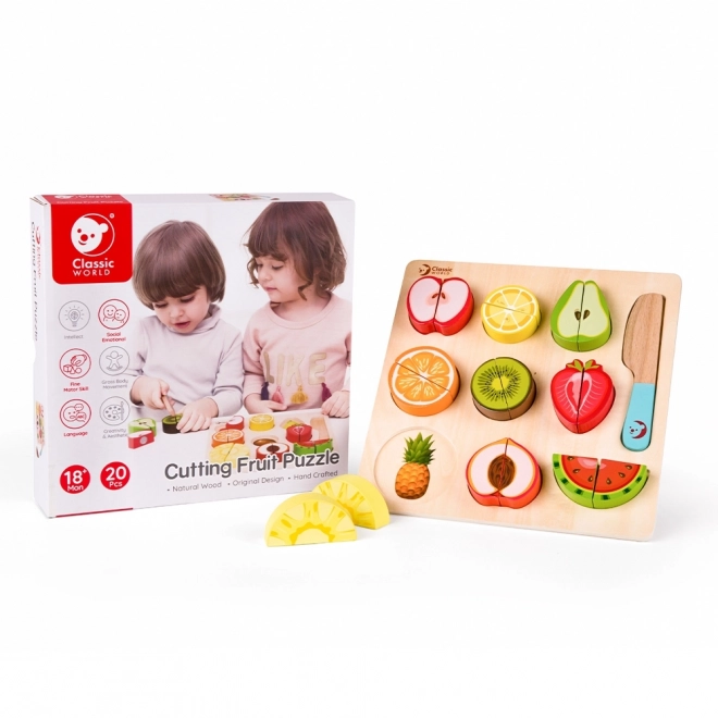 Klasični Svijet Drveno Voće za Rezanje Montessori Set