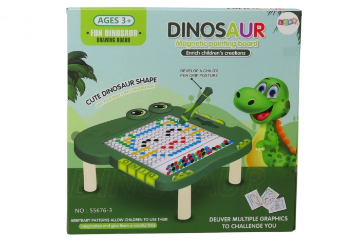 Magnetska ploča edukativni Dinosaurus - Zelena s perlicama