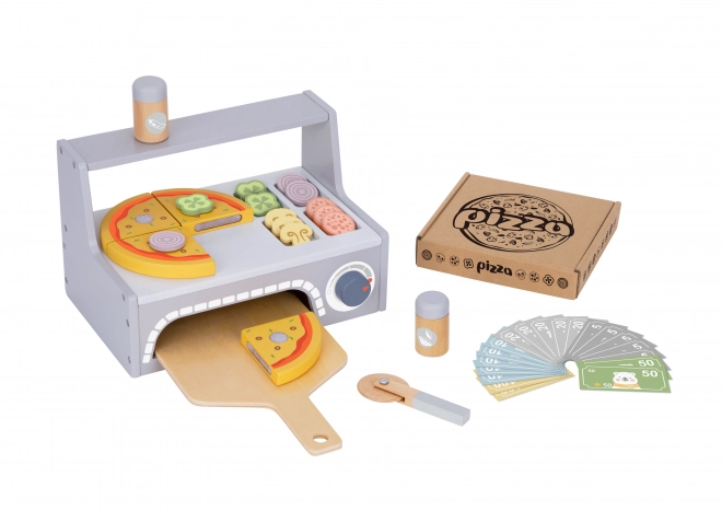 Tooky Toy drveni set za pizzu s dodacima
