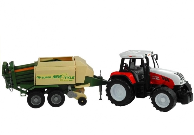 Veliki traktor s prikolicom poljoprivredni stroj 65 cm