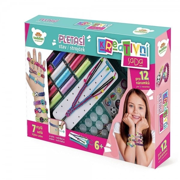 Kreativni set Izradi narukvicu - pleteni stan s dodacima u kutiji 38x28x6cm