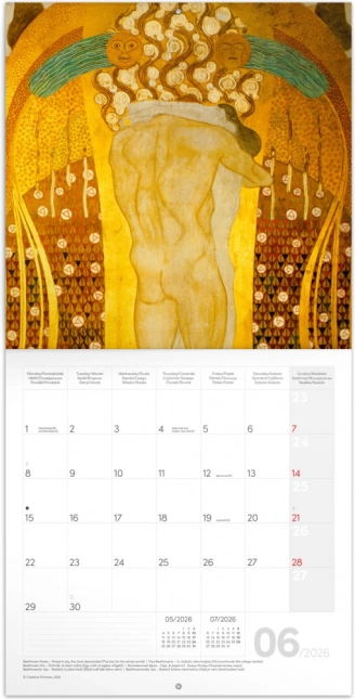 Podsjetnički kalendar Gustav Klimt 2026