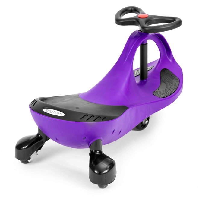 Dječji autić s LED kotačima ljubičasti ECOTOYS