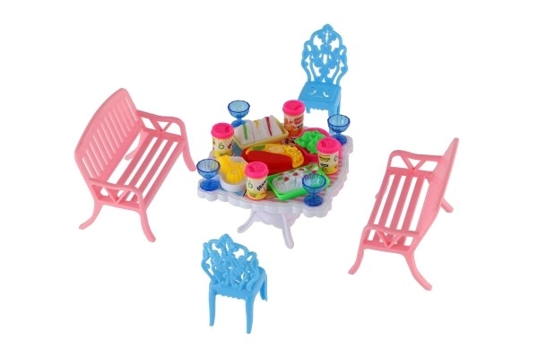 Namještaj za lutke plastika 4 boje u blisteru 14x11x16cm