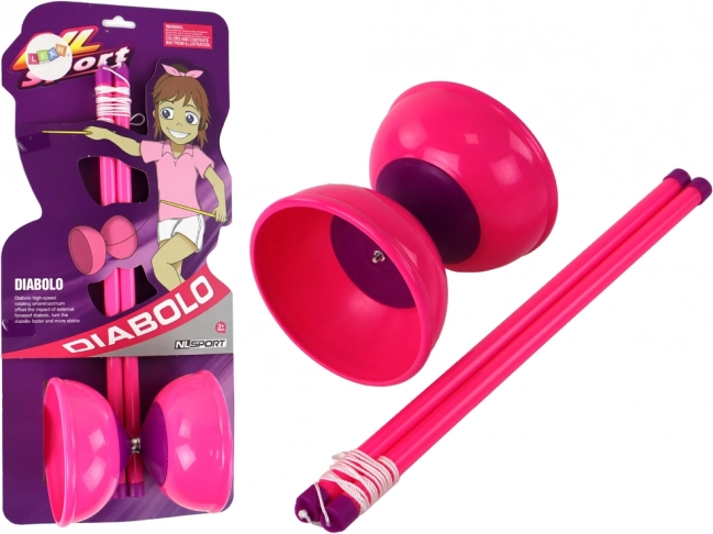 Ružičasti Diabolo žonglerska igračka