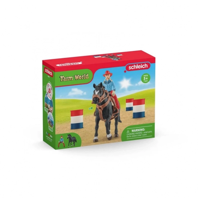 Set s figuricama Farm World Kaubojka i Utrka Oko Bačve