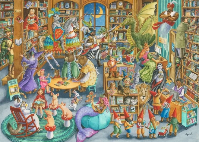 Puzzle 2D 1000 Ravensburger Sjever u knjižnici