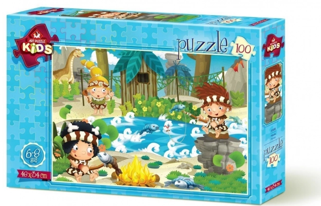 Puzzle Prahistorijski piknik - 100 dijelova