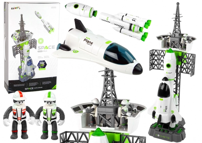 Svemirska stanica Set raketa raketoplan zvuk dim