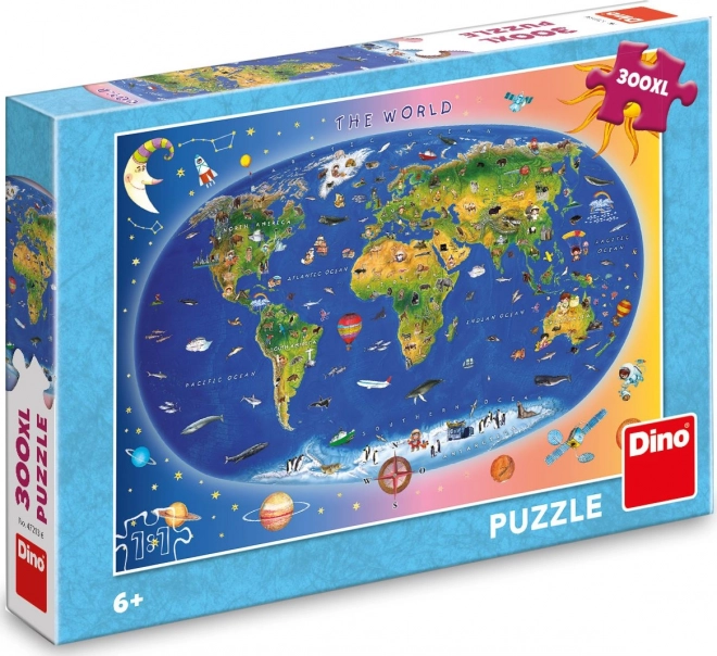 Dino dječja karta puzzle 300 XL dijelova