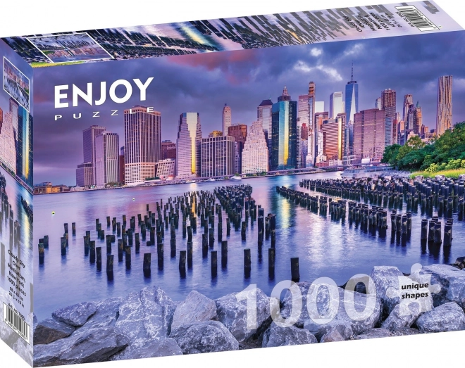 Uživajte u slagalici oblačno nebo nad Manhattanom, New York 1000 dijelova