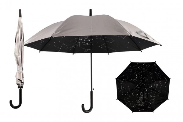 Kišobran zvjezdano nebo sklopivi 70cm metal/plast srebrni u vrećici