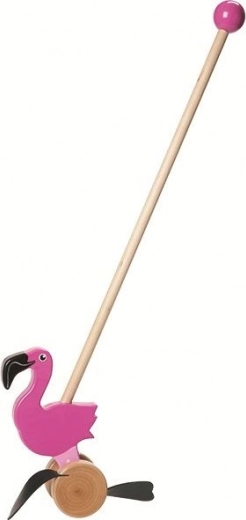 drveno guralo flamingo na štapu nature planet
