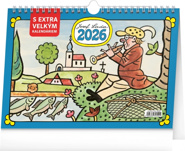 Stolni kalendar Josef Lada s extra velikim kalendarijem 2026