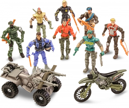 The Corps vojnici s motorom – set 8 figurica 11 cm