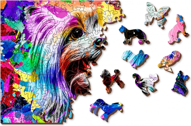 Drvene puzzle Pop Art Jorkširski terijer od Wooden City