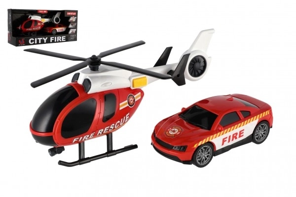 Vatrogasni spasilački set s helikopterom i automobilom