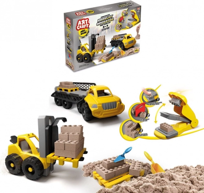 Zabavni set s kinetičkim pijeskom ART CRAFT - Stvarajte, gradite, rastavljajte