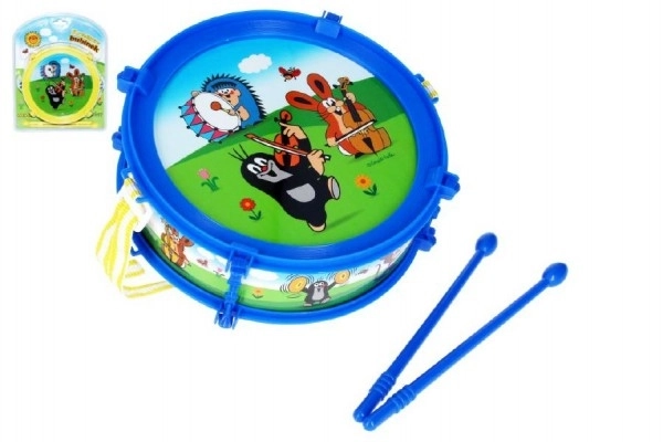 Krtek/Krtin bubanj plastika 20cm + 2 štapića u kutiji