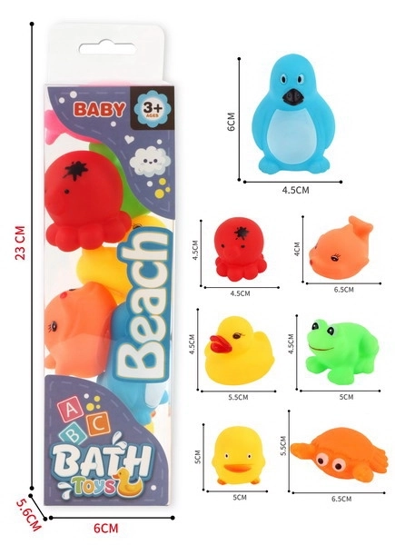 Gumene životinjice za kadu 6 cm set 7 kom