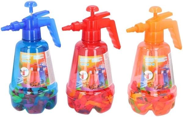 Pumpa za vodene bombe + bombe 100 kom mješane boje plastika 30cm