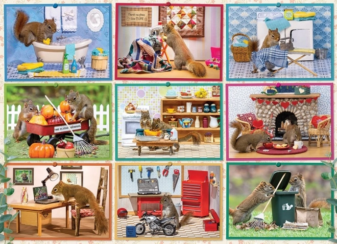 Puzzle Vjeverice Kod Kuće COBBLE HILL 1000 Dijelova