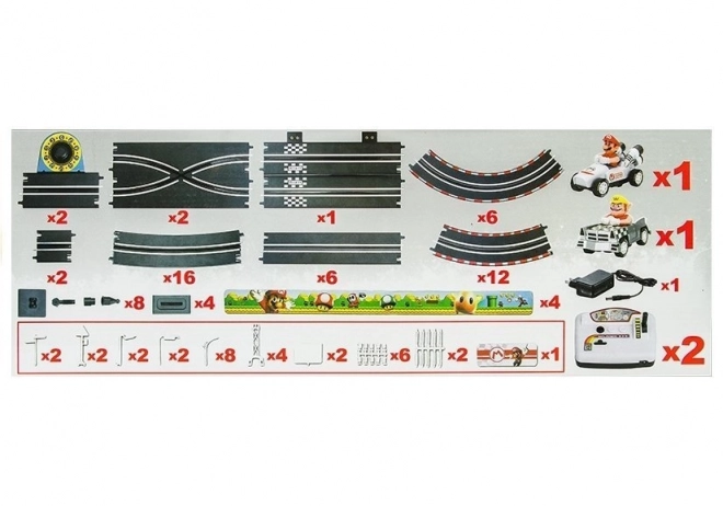 Električna autostaza s 2 automobila Mario RC