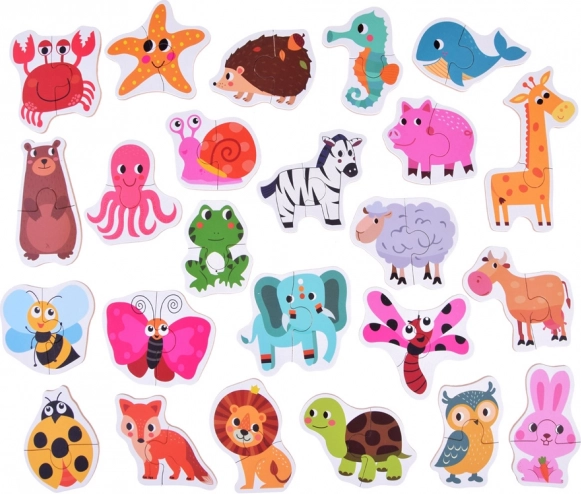 Šarene dječje puzzle životinjice 24 dijelova