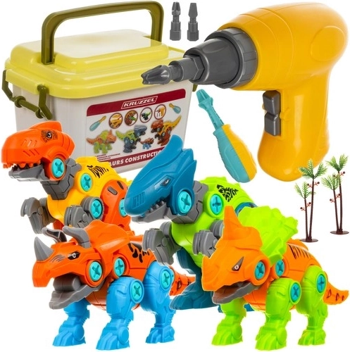 Konstruktorski set dinosaura 4u1 s bušilicom i odvijačem za djecu