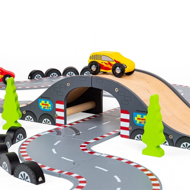 Bigjigs Rail Drvena autodromska staza za utrke dana