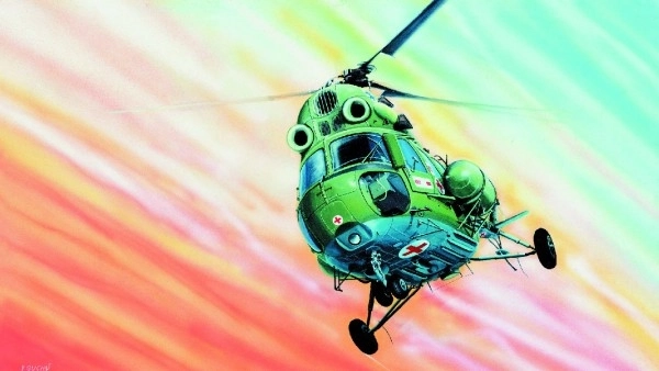 Model Kliklak Helikopter Mil Mi-2 27,6x30cm u kutiji 34x19,5x5,5cm