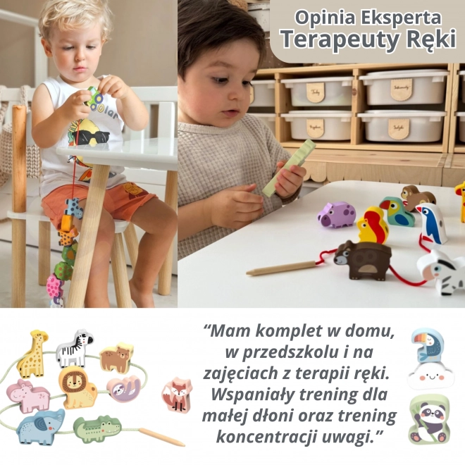 Drvene perle životinje farma