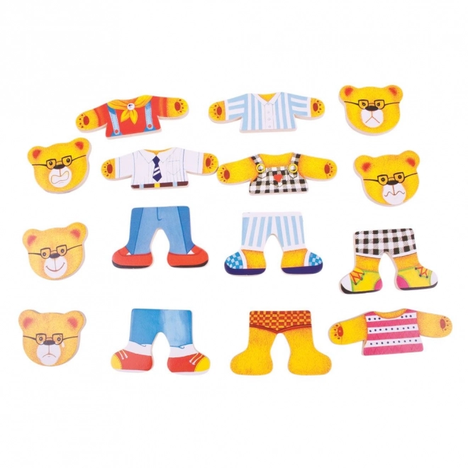 Bigjigs Toys Puzzle za Oblacenje - Medvjedića Obitelj
