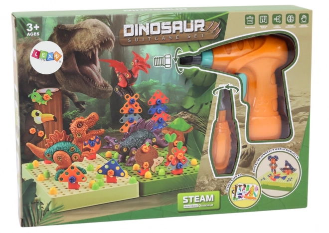 3D građevinski puzzle blokovi DIY Dinosauri Odvijačuća bušilica
