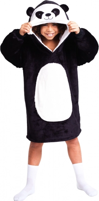 Cozy Noxxiez CH326 Panda - topla TV duksa-deka s kapuljačom za djecu 7 - 12 godina