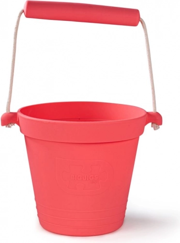 Bigjigs Toys silikonska plažna kantica tamnoružičasta