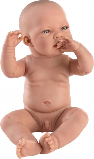 Llorens New Born dječačić – realistična lutka s potpuno vinilnim tijelom 43 cm