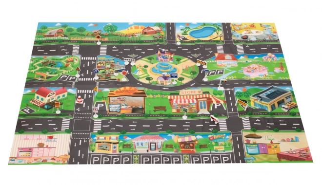Igraća termo podloga za djecu 130x100 cm - ulica