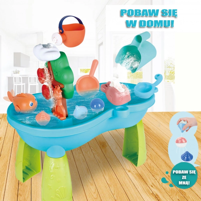 Dječji vodeni stol 2u1 s pješčanikom i vodopadom WOOPIE