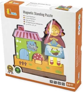 Drvene magnetske puzzle Viga – Crvenkapica
