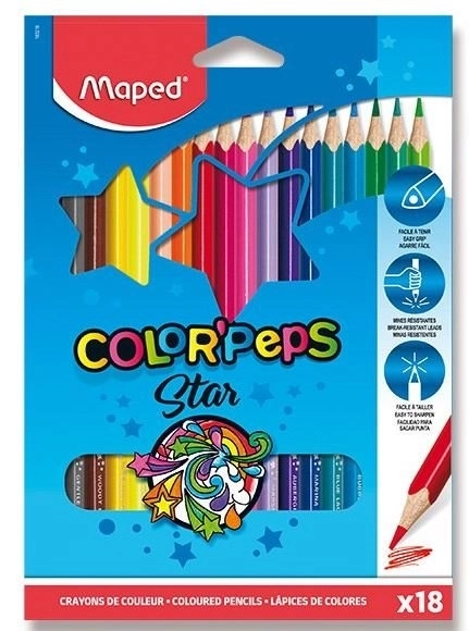 MAPED Trostrane bojice Color'Peps 18 kom