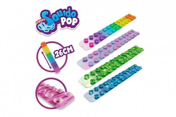 Squido pop/Pričvrsnice antistresna silikon 26cm mix boja