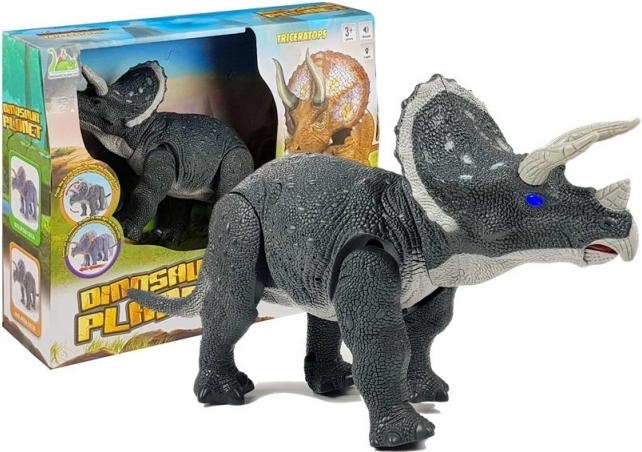 Veliki Sivi Baterijski Triceratops Dino