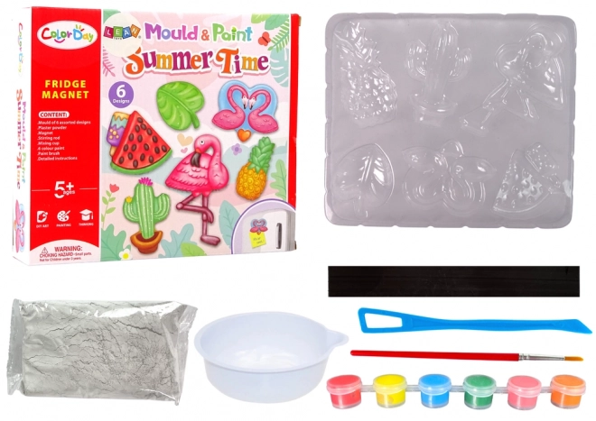 Dječji DIY set za magnete Flamingo Lubenica Gips